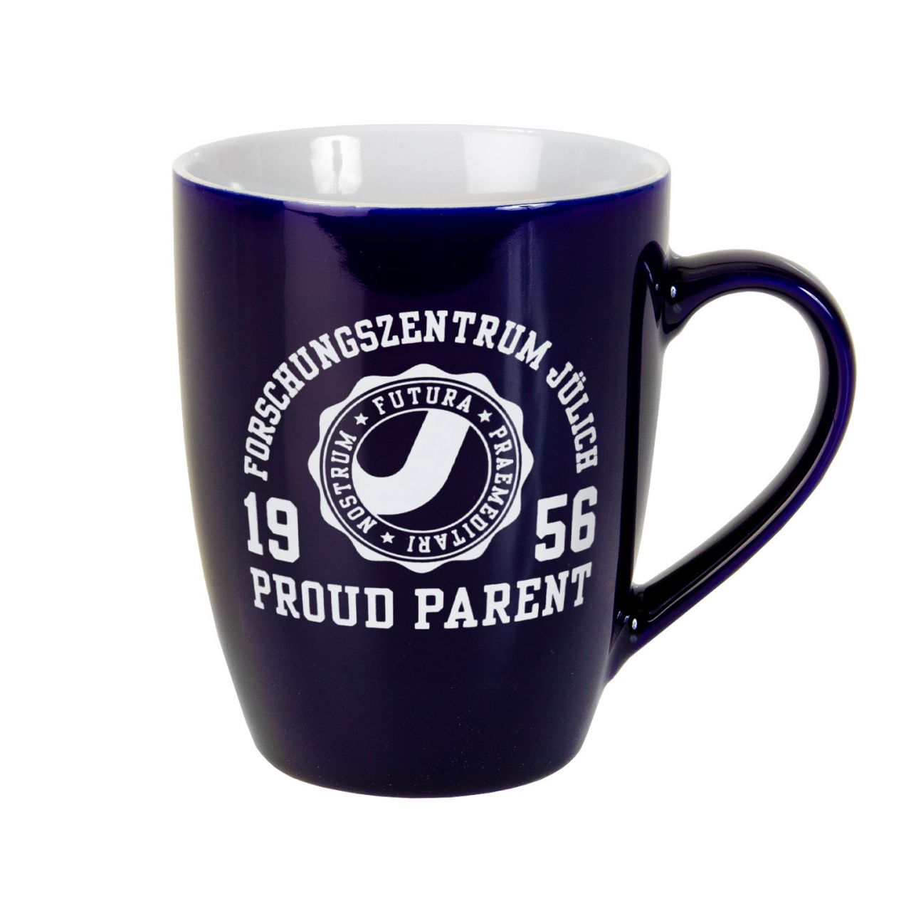 Keramiktasse, navy, proud parent