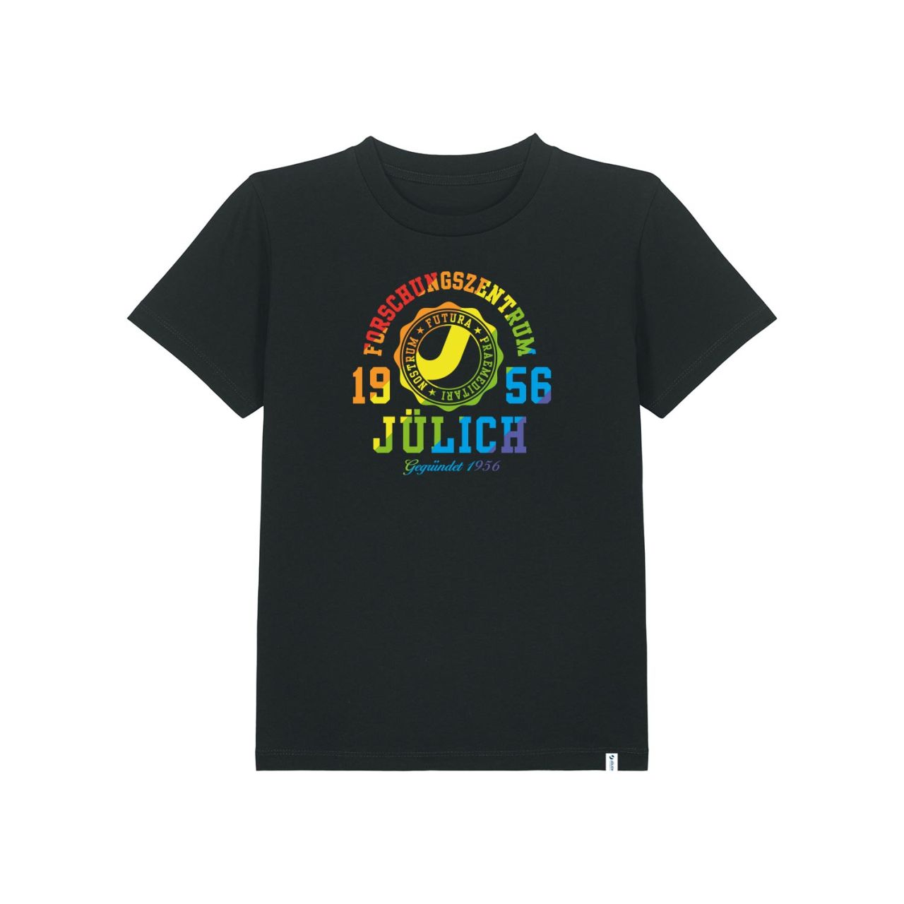 Kids Organic T-Shirt, black, regenbogen.kids