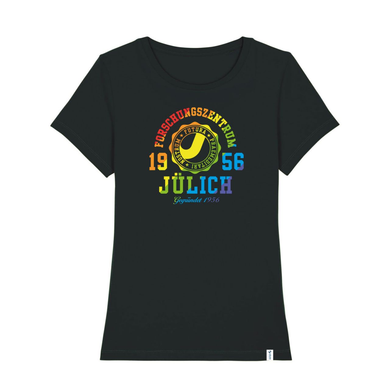 Mens Organic T-Shirt, black, rainbow